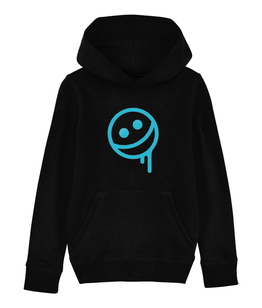 Smiley Hoodie Zwart / Blauw