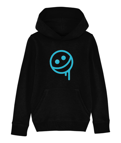 Smiley Hoodie Zwart / Blauw